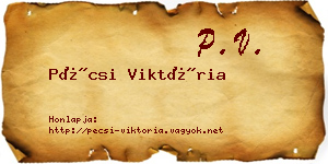 Pécsi Viktória névjegykártya