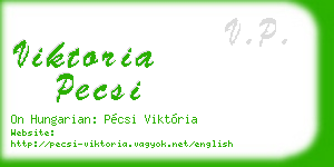 viktoria pecsi business card
