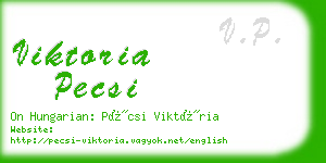 viktoria pecsi business card